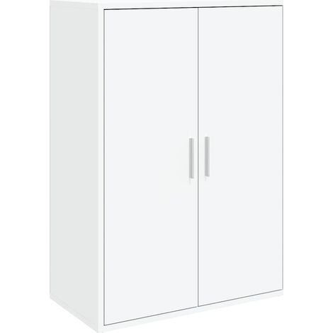 Buffet Meuble de rangement blanc 60x31x84 cm bois d'ingénierie (1/5)