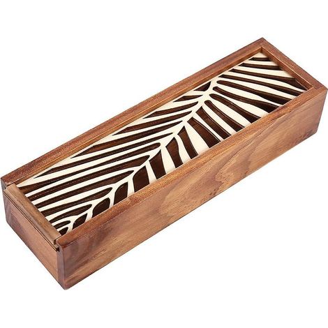 bote Crayon(3) En Bois Creux Stylo Titulaire Bureau Organisateur Tudiant Cole Bureau Cadeau Bote (1/5)