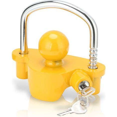 Antivol pour voiture Antivol pour remorque Safety Box Antivol pour remorque - Jaune (1/5)