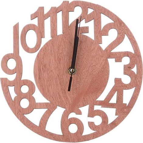 Horloge murale simple, Horloge murale pour salon et restaurant, Horloge murale digitale créative avec sculpture pour décoration murale de chambre et maison, Reloj De Pared (1/4)