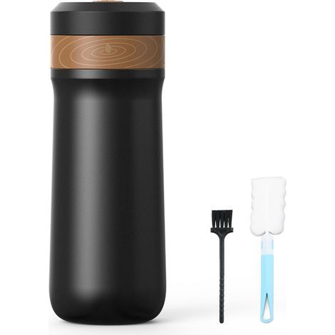 Cafetière à presse française pour voyage, filtre à 2 couches, maille à Double paroi en acier inoxydable, tasse isolée sous vide, tasse à thé Portable, bureau (1/5)