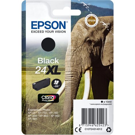 Epson tintenpatrone 24xl schwarz - tinte mit hoher kapazitat fur scharfe ausdrucke