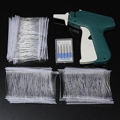 étiqueteuse pour vêtements avec 5000 attaches blanches et 5 aiguilles en acier supplémentaires (1/5)