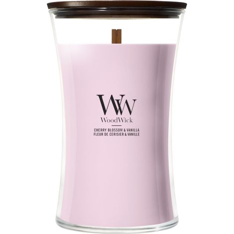 WOODWICK GRANDE BOUGIE FLEUR DE CERISIER & VANILLE SUPERBE CADEAU POUR FEMME 2238139