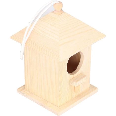 Jeffergarden Mangeoire en bois pour maison d'oiseaux, fournitures de jardin pour animaux de compagnie, produits pour les amoureux des petits animaux (1/5)