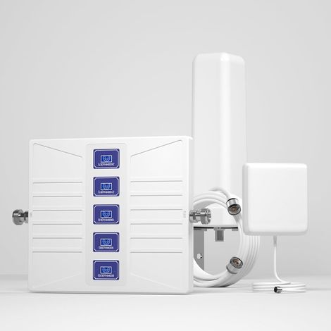 Amplificateur de Signal de téléphone 5 Bande 800, 900, 1800, 2100, 2600 répéteur LTE B20 B7 GSM 2G 3G 4G 70dB ALC répéteurs de Signal Mobile (1/5)