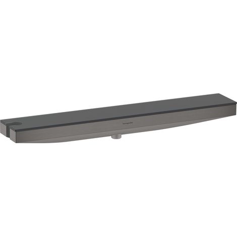 Hansgrohe Rainfinity - Presa d'acqua a muro con supporto doccia e mensola, cromo nero spazzolato 26843340 (1/5)