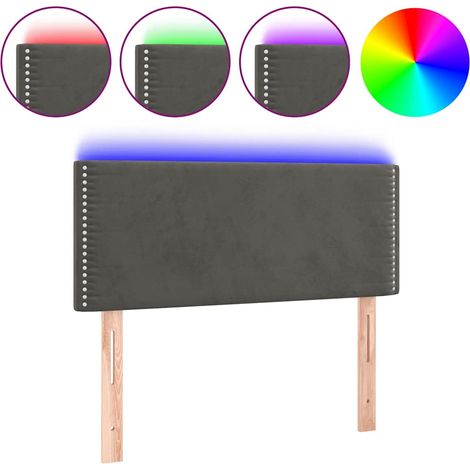Maison Exclusive - Testiera a LED Grigio Scuro 90x5x78/88 cm in Similpelle (1/5)