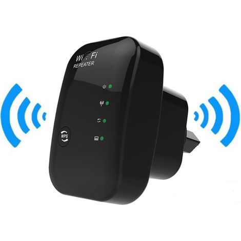 WiFi Extender Routeur Extender 300M Transmission Améliorée Sans Fil WiFi Signal Amplificateur Réseau 8.05.35.1cm Noir (1/2)