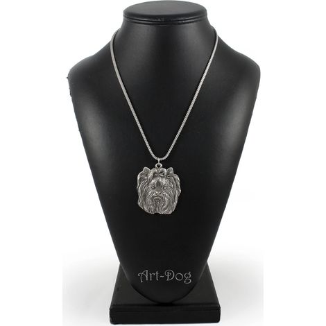 Yorkshire Terrier, York, York, Yorkie I - collana con ciondolo a forma di cane su catena d'argento, gioiello unico di Art-Dog (1/5)