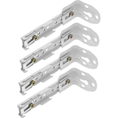 Bardusch - 4 pièces Support Mural Double Tringle Rideaux Lourd Fixation Stable et Robuste pour Double Rail Rideau Adapté pour Salon et Chambre (1/4)