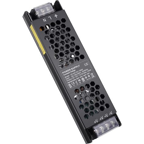 Transformateur LED 150W LED Driver DC 12V 12.5A Adaptateur Convertisseur Basse Tension, Alimentation 220V 12V de Tension Constante, Transfo LED pour Ampoule Led et Bande Lumineuse (1/5)