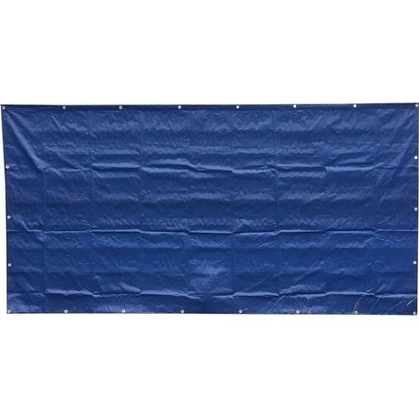 20 Stück Bauzaunplane 160g/m² blau PE 1,76m x 3,41m
