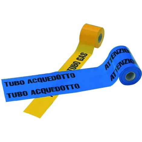 Nastro avvertitore interro in PE blu per tubazioni h=10 l=200 CAMON