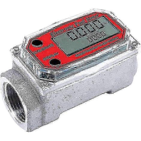 Débitmètre numérique à turbine 1 pouce avec affichage LCD numérique et compteur NPT, débitmètre de carburant pour la mesurem24 (1/5)