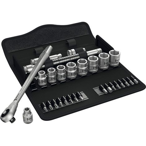 Wera Zyklop Metal 8100 SC 7 Jeu de clés à douille métrique 1/2 (12.5 mm) 28 pièces 05004077001