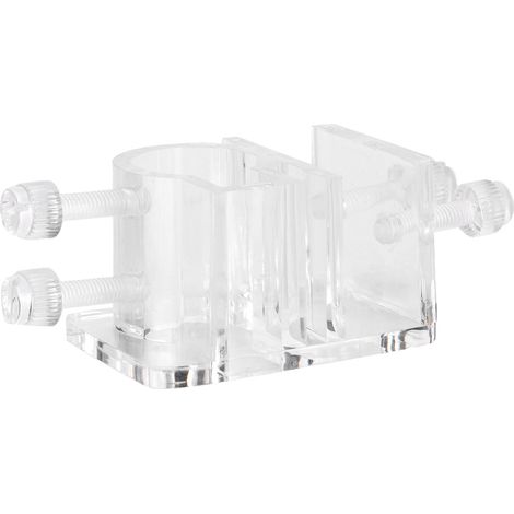 Collier de fixation pour tuyau d'eau en acrylique transparent haute transparence, trou unique, pour aquarium, 26 mm (1/5)