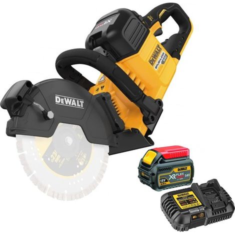 Dewalt DCS691T1 54v XR Flexvolt Cut Off Saw 230mm Wireless - 1x 6ah Battery