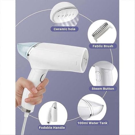 Tragbarer 1000-W-Dampfglätter mit EU-Stecker, effektiver Anti-Falten-Effekt (1/5)