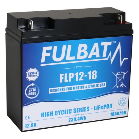 Batterie Fulbat LIFEPO4 Cyclique FLP12-18 (T3) (1/2)