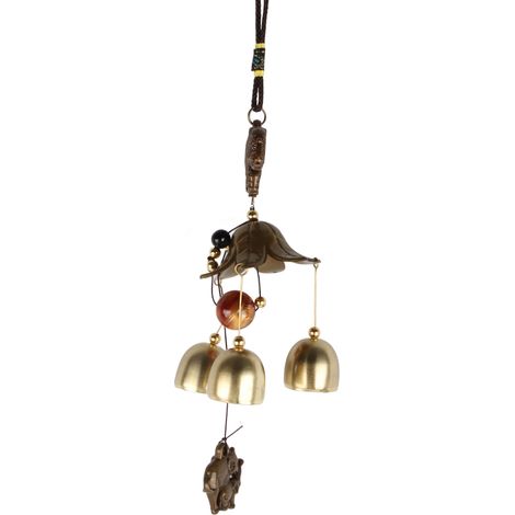 Carillons éoliens vintage en alliage, fabrication exquise, carillons décoratifs convenant à la décoration de magasins et de maisons, éléphant porte-bonheur. (1/5)