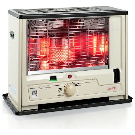 Poêle à Pétrole Radiant 10000 BTU,Chauffage au Pétrole Portable sans Fil pour Maison,Garage,Camping,Atelier et Plein Air,Chauffage de Secours,avec Réglage de Flamme,Arrêt Anti-Basculement (1/3)