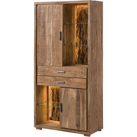 BARK 103 Credenza in legno di acacia laccato / natur 88x40x180