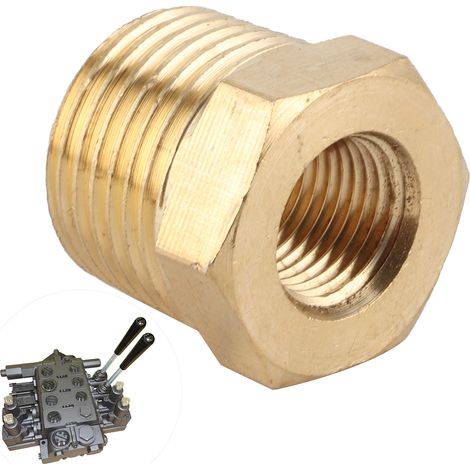 Raccord réducteur en laiton pour pièces automobiles, filetage extérieur 3/8" vers filetage intérieur 1/8". (1/5)