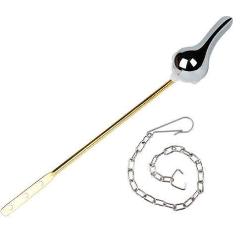 Levier de chasse d'eau avec chaîne robuste conçu pour les réservoirs de toilettes standard (1/5)