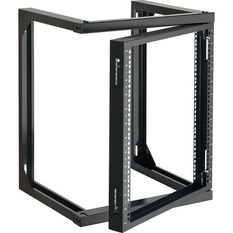 Rack de Serveur Mural 12U, Support de Réseau à Cadre Ouvert, Profondeur 455 mm, Capacité de Charge 68 kg, avec Ouverture 180°, pour Serveur Standard 482 mm, Équipements Audiovisuels et Réseau (1/5)
