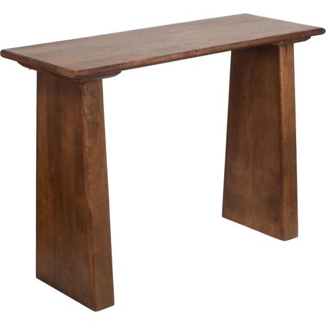 Consolle da ingresso in legno di mango marrone 110 cm (1/2)