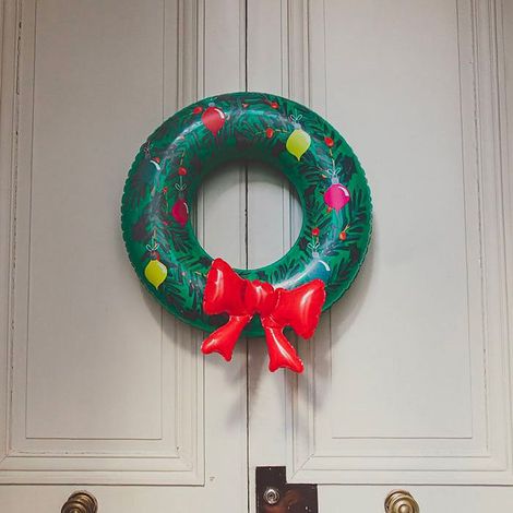 Luftige Weihnachtskrone - GENERISCH - 40 x 9 cm - Weiß - Außendekoration - Unisex