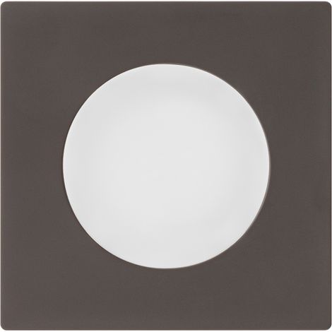 FONTINI Obturateur blanc DOM + plaque simple taupe (1/5)