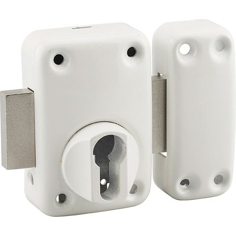 THIRARD - Boitier de verrou APACHE en applique à cylindre pour porte d'entrée, blanc - THIRARD (1/5)