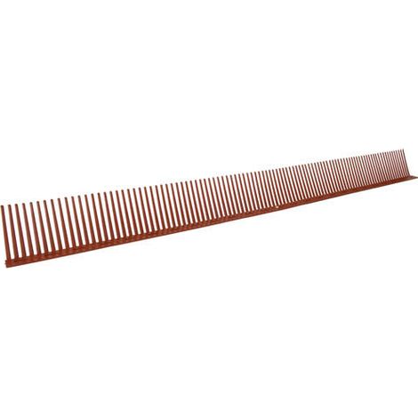 Nicoll – Closoir PVC anti-moineaux brique 1m – 25 trous pour fixation – Ventilation sous-face couverture – Barrière contre oiseaux