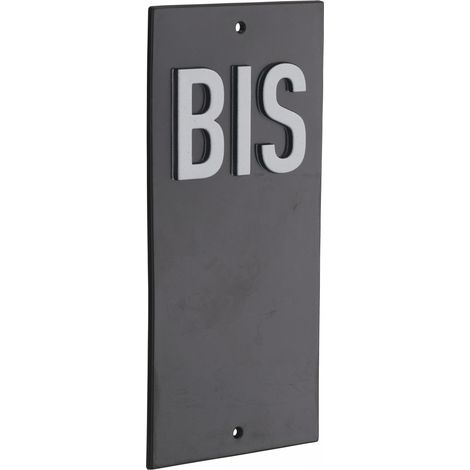 THIRARD - Plaque de signalisation BIS, marquage blanc sur fond noir, panneau ABS à visser, 56x120mm - THIRARD (1/2)