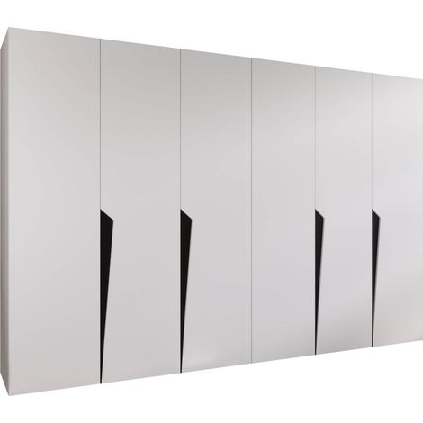 Armario Hartford 607, Blanco, 202x300x52cm, Puertas de armario: Con bisagras, Número de estantes: 0 (1/5)