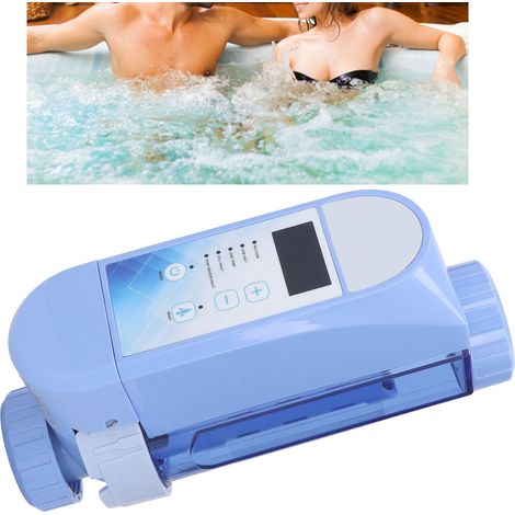 Générateur de Chlorine par Sel pour Piscine Système Chlorinator EC Pro 16, 100‑240V avec Plate Titanium, Contrôle Intelligent et Fonction Auto‑Adaptative (1/4)