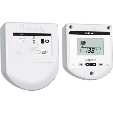 Régulateur De Charge Solaire Pwm - 12v/24v - 20a - Double Batterie + Afficheur Déporté - Unisolar 20.24 Dr - Uniteck (1/2)