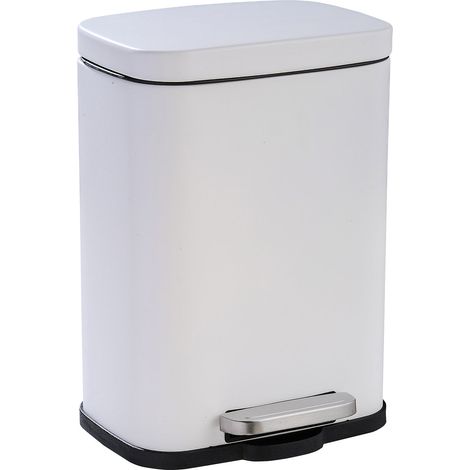 Pattumiera a Pedale in Acciaio Inox Effetto Legno 12L Legno Peraga Home