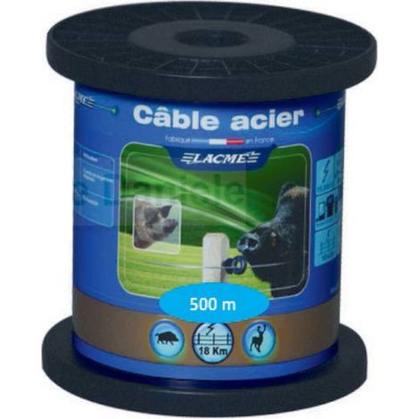 Cavo Acciaio 500 Mt per recinzioni 5Ohms/M Cinghiali