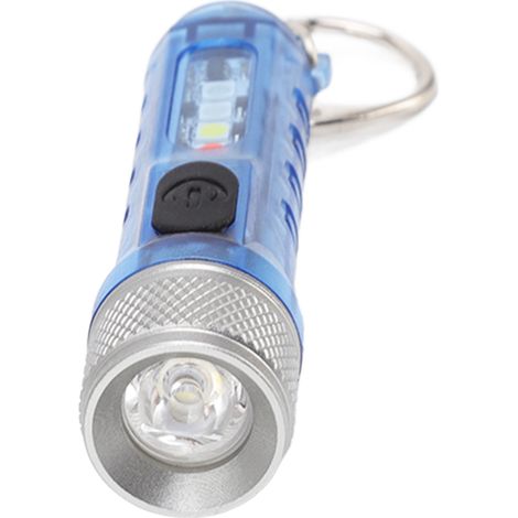 Lampe torche porte-clés longue portée, LED ultra-lumineuse, rechargeable par USB, mini lampe torche pour l'extérieur M300, bleu non fluorescent (1/5)