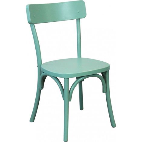 Sedia senza braccioli da interno in legno verniciato 45x42xH87 cm Polly -  Verde menta