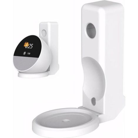 Support mural - PZCC - Echo Spot - Gestion des câbles intégrée - Installation sans perçage - Blanc (1/5)