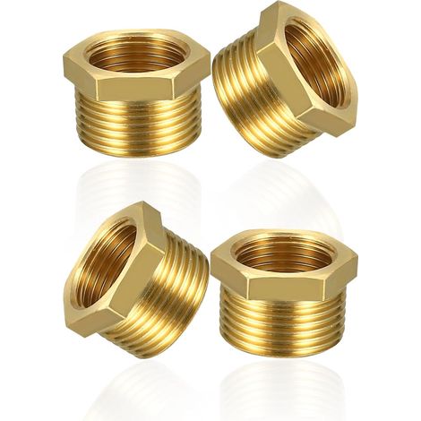 riduttori in ottone da 1/2 a 3/8 pollici (filettatura maschio Ø 20 mm x filettatura femmina Ø 15 mm), raccordo filettato da filettatura maschio a filettatura femmina, raccordo filettato per tubi dell'