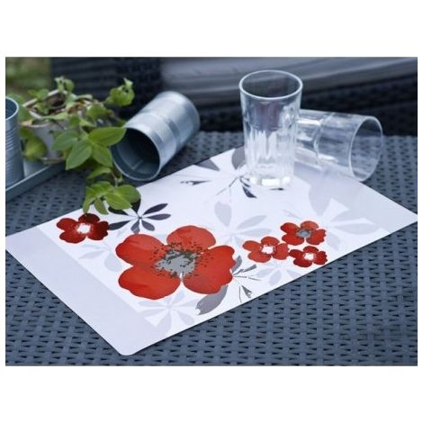Calitex Set aus Hart-PVC Blumenmuster 44x285cm - Calitex