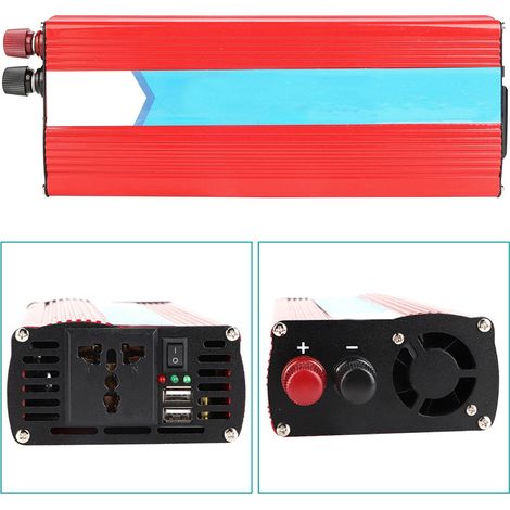 3000W Solar-Wechselrichter Photovoltaik-Konverter 12V auf 220V für Auto, Wohnmobil (1/5)