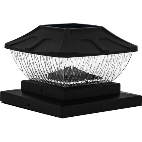 Paletto luminoso solare da esterno impermeabile, 15 x 15 cm, batteria da 600 mAh, grado di protezione IP65, ideale per terrazze, giardini, recinzioni e cancelli.