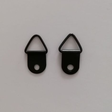Cornice portafoto da appendere, 50 pezzi, non richiede fori, anello in metallo, cornice di montaggio, cornice per foto, supporto per specchio, decorazione da parete (nero) (1/4)