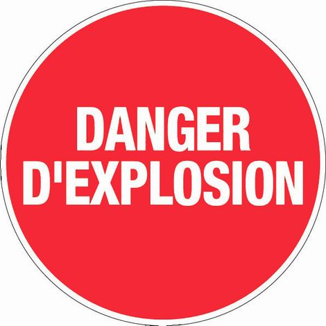 Panneau Danger d'explosion - Rigide Ø300mm - 4061139